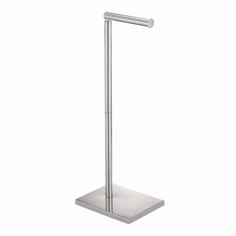 lot 48367 image: Toilet Paper Holder Stand, Free Standing Toilet Paper Holder with 4 Rolls for Bathroom, Weighted Base Toilet Paper Stand, Chrome