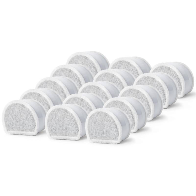 lot 48372 image: xbbwmrs 15 Count Replacement Carbon Filters Compatible with PetSafe Drinkwell Filters, Pet Water Fountain Replacement Cartridges for Dog and Cat Fountain.