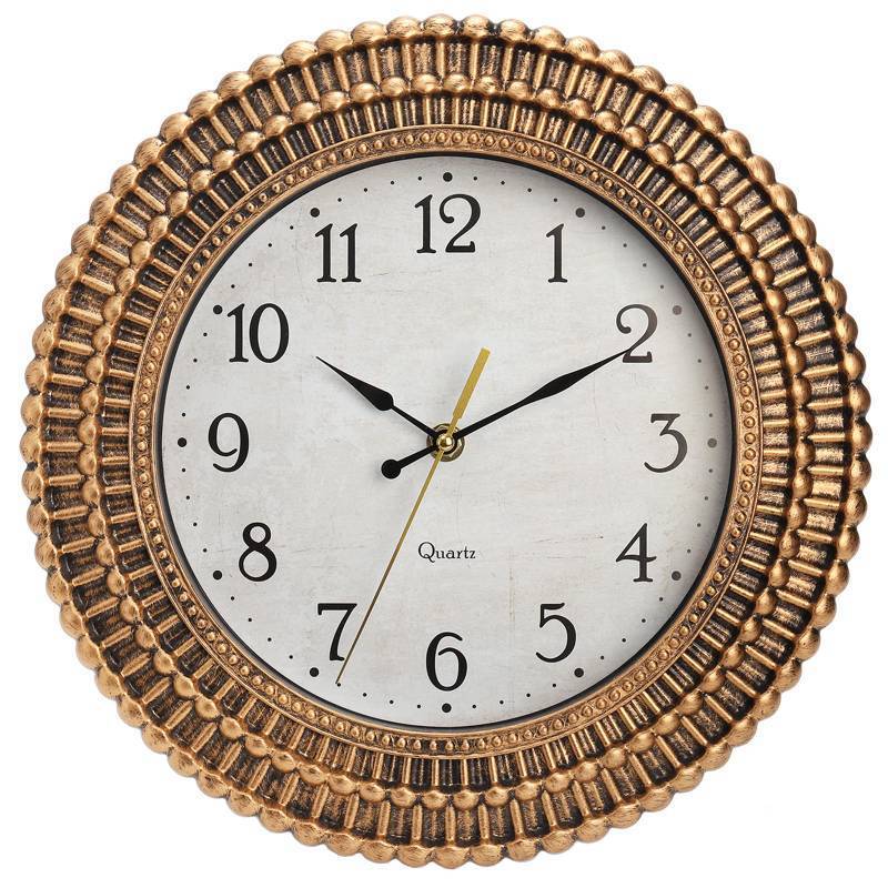 lot 48516 image: Bekith Wall Clock 12 Inch Silent Non-Ticking Retro Wall Clocks Battery Operated, Round Vintage Decorative Clock for Kitchen, Home, Office, Bedroom, Living Room, Bathroom, School