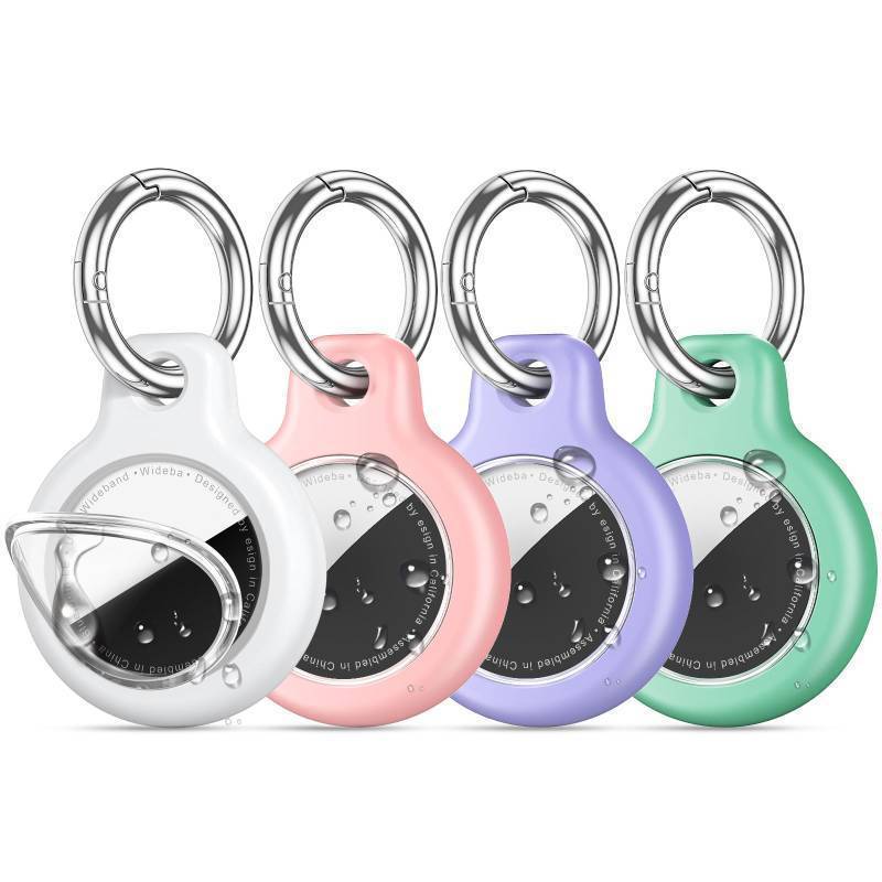 lot 54284 image: Inesore 4 Pack Holder Compatible with Airtag, Waterproof Protective Case with Keychain, Anti-Scratch Holder for Air Tag for GPS Item Finder Tracker, Luggage, Pet, Key Ring, Multi-Coloured