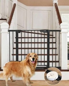 lot 3521 image: Cumbor 29.7-46 Baby Gate for Stairs, Moms Choice Awards Winner-Auto Close Dog Gate for The House, Gifts for Mom, Easy Install Pressure Mounted Pet Gates for Doorways, Black
