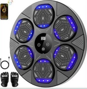 lot 3551 image: Music Boxing Machine, Boxing Wall Mount Machine for Kids Adult, Bluetooth Smart Boxing Traineing Machine with Boxing Gloves, Boxing Workout Equipment Target for Home, Office, Gym (Upgrade