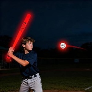 lot 3582 image: Glow in The Dark Baseball Set��Light Up Baseball USB Charging Led Tball Set Glow in The Dark Toys for Night Practice, Backyard Games Baseballs Gifts for Boys 8-12 Baseballs Accessories
