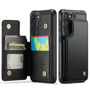 lot 3621 image: Vinich for Samsung Galaxy S23 Wallet Case with Card Holder, RFID Blocking Credit Slots Kickstand Shockproof Phone Cover Fit for Galaxy S23 6.1 Black