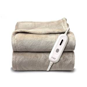 lot 3636 image: Tefici Electric Heated Blanket Twin,Super Cozy Soft 2-Layer Flannel 62 x 84 Heated Twin Size with 3 Heating Levels 8 Hours Auto Off, Machine Washable, ETL and FCC Certified, Home Office Use,Camel