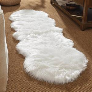 lot 3672 image: Ashler Faux Fur Rug, White Area Rugs, Fluffy Sheepskin Fur Rug, Fuzzy Ultra Soft 2 x 6 Ft Rugs, Machine Washable Shag Rug, Nursery Throw Rugs for Bed, Living, Kids Room