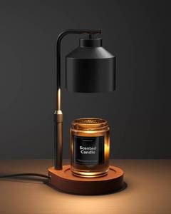 lot 3678 image: Cozmara Candle Warmer Lamp with Timer &amp Dimmer for Yankee Candles, Adjustable Height Candle Warmer for Jar Candles, Wax Melt Lamp for Home Decor &amp Gifts, Black