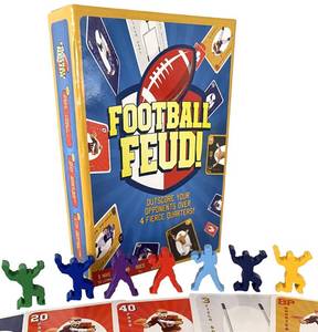 lot 3712 image: FOOTBALL FEUD Fast, Fun Football Card Game for Families, Games Nights, Vacations & Tailgates  Enjoyed by Kids, Teens and Adults  Great Football Gift, Birthday Present, Stocking Filler