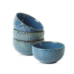 lot 3714 image: Sureasy Mini Ceramic Dipping Bowls 4 oz, 3.5 Inch Small Bowls for Sauces &amp Side Dishes, Microwave &amp Dishwasher Safe, Set of 4, Blue