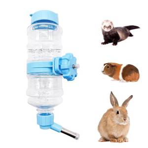 lot 3737 image: Acsist 16.7oz Guinea Pig No Drip Water Bottle,Rabbit Hanging Leakproof Water Dispenser,Bunny Automatic Feeder,Ferret Cages Crate Accessories for Chinchilla Hedgehog Squirrel (Blue)