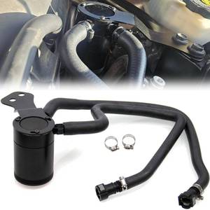 lot 3772 image: RULLINE Baffled Oil Catch Can Kit Oil Separator Reservoir Tank Compatible wtih 2016-2022 Chevy Camaro SS with 2 Port Black Oil Separator�Black