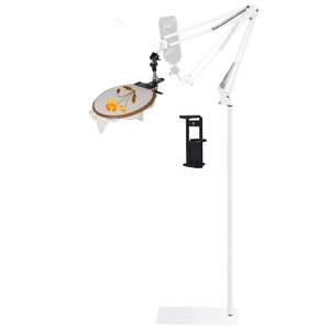 lot 3805 image: Adjustable Embroidery Hoops Stand for Hand Work,Cross Stitch Frame with 360° Rotation, Hands-Free Stitching,3-in-1 HoopTabletPhone Holder Floor Stand,White