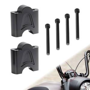 lot 3809 image: Kiawnia 2 Motorcycle Handlebar Risers Kit for Indian Scout SixtyBobberClassicRogue 2015-2025, Aluminum Motorcycle Handle Bar Riser Replacement Accessories, Black