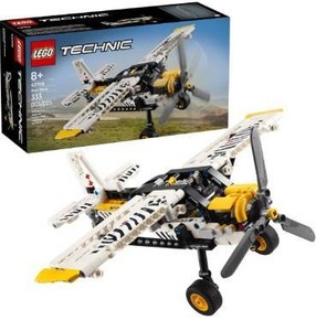 lot 3815 image: LEGO Technic Bush Plane Toy - Buildable Airplane Toy for Kids, Boys and Girls, Ages 8 - Model Airplane Gift with Spinning Propeller, 4-Cylinder Piston Engine, and More - 42198