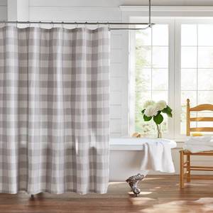 lot 3827 image: Elrene Home Fashions Farmhouse Living Buffalo-Check Shower Curtain, 72 x 72, GrayWhite