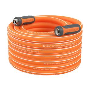 lot 3840 image: Fevone 55 ft Kink Free Garden Hose with Swivel Handle, All Weather Flexible, Heavy-Duty & Durable, Leak-Free Connection