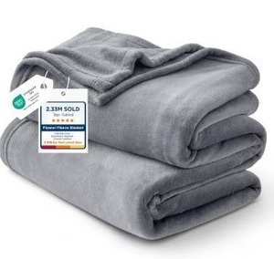 lot 3851 image: Bedsure GentleSoft Fleece Bed Blankets Queen Size Grey - Soft Warm Winter Blanket Lightweight Cozy Luxury Microfiber, Room Home Decor Christmas Decorations Gifts for Women and Men, 90x90 inches