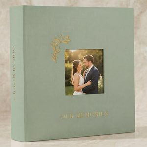 lot 3864 image: Beautiful Linen Photo Album For 4x6 Pictures - Safely Holds Up To 200 Photos of Unique Memories - The Perfect Large Photo Book To Store All Pictures of Treasured Family, Baby or Wedding Moments
