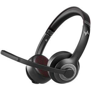 lot 3870 image: JIAMQISHI Wireless Headset with AI Noise Cancelling Microphone Bluetooth Headset - Bluetooth V5.2 Headphones with USB Dongle & Mic Mute for ComputerLaptopPCiPhoneAndroidCell Phones