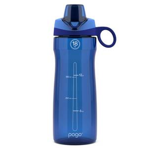 lot 3879 image: Pogo BPA-Free Tritan Plastic Water Bottle with Chug Lid, 18 Oz, Blue
