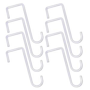 lot 3881 image: Gutapo Vinyl Fence Hooks Patio Hooks - 8 Pack 2 x 6 inch, Hangers for Indoor & Outdoor Hanging Lights, Plants & Planters, Bird Feeder, Decorations, Sprinkler, Hose (White)