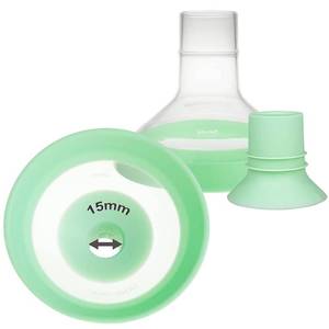 lot 3898 image: Nenesupply 15mm Inserts and 24mm Flex Flanges Compatible with Lansinoh Breastpump Replacement to Lansinoh Flanges 15mm and Breastshields Work with Signature Pro Smartpump and Manual Pumps