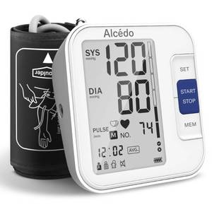lot 3907 image: Alcedo Blood Pressure Monitor for Home Use, Automatic Digital BP Machine with Large Cuff for Upper Arm, LCD Screen, 2x120 Memory, Talking Function