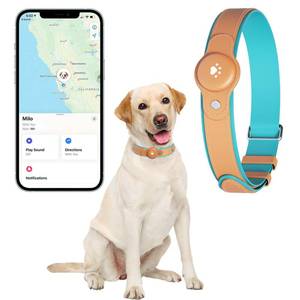 lot 3918 image: 2-in-1 GPS Tracker for Dogs Smart Collar with Real-Time Location, No Monthly Fee, Unlimited Range (iOS Only) GPS Tracker Dog Collar- Ideal for Small, Medium Large Dogs(Tracker Included) (Brown)
