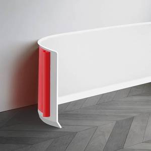 lot 3945 image: JSIWOTH 16.4Ft Vinyl Baseboard Molding Trim, Flexible Peel and Stick Wall Base with Self-Adhesive Backing, Waterproof Cove Base, Wall Protection & Floor Gap Covering, White (W3.94)