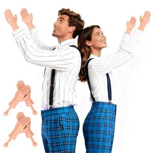 lot 3953 image: PartyFrenzy Tiny Hands (2 Pair Light Color), Mini HandPuppet on a Stick, Fake Small Hands forCostumes and Pranks, Doll Hands for NoveltyGifts, Make Anyone Laug