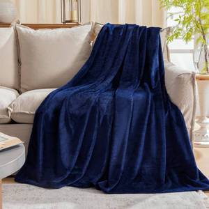 lot 3972 image: Fleece Plush Throw Blanket Navy Blue(50 by 60 Inches),Super Soft Fuzzy Cozy Flannel Blanket for Couch Sofa.Microfiber Blanket Lightweight