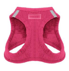 lot 3982 image: Best Pet Supplies - All Weather Plush, Reflective, No Pull Harness for Small, Medium Dogs, Cats - Secure with Hook & Loop Fastener, Buckle, Double D-Rings - Fuchsia Corduroy, S