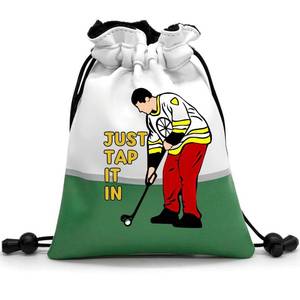 lot 3984 image: Artpreti Funny Golf Valuables Pouch,Golf Pouch Bag with Drawstrings Golf Tee Bag Pouch Leather Golf Tee Ball Bag for Men Women - Just Tap It in