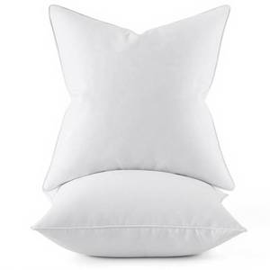 lot 3988 image: MIULEE 18x18 Pillow Inserts, Pack of 2 Down Feather Premium Throw Pillows with Cotton Fabric for Bed Couch Living Room Sofa