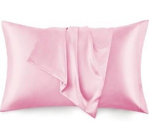 lot 3990 image: Loves cabin Satin Pillowcase for Hair and Skin, Similar to Silk Pillow Cases 2 Pack, Pillow Cases Standard Size Set of 2, Satin Cooling Pillow Covers with Envelope Closure, 20x26 Inches, Pink