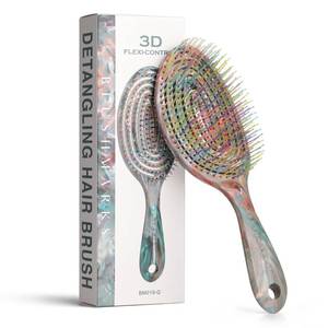 lot 3992 image: BLUSHMARKS Detangling Wet Hair Brush for Thin or Straight Hair, Vented Detangler Hairbrush with Double-Layered Ultra and Soft-Nylon Bristles for Wet or Dry Hair, Gifts for Women Girls Kids