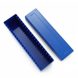 lot 1307 image: Plastic Coin Slab Storage Box, Coin Storage Box Case for NGC, PCGS, PMG, and Premier Coin Holders, Coin Holder Organizer Boxes with 20 Slots, Only Box, Blue - Retail $10