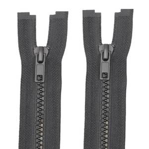 lot 1330 image: MebuZip 2PCS #5 25 Inch Separating Jacket Zippers Resin Zipper Molded Plastic Zippers Bulk for Sewing Coat Jackets Clothes (Black) - Retail $8