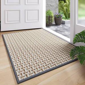 lot 1338 image: YDKGL Door Mat Entrance 24x35, Dirt Resistant and Absorbent, Non-Slip Rubber Backing Floor Mats, Easy Clean Low-Profile Doormat for Entryway, Front Door, Inside Entrance, Grey - Retail $30