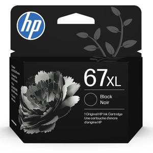 lot 1414 image: HP 67XL Black High-Yield Ink Cartridge  Works with DeskJet 1255, 2700, 4100, Envy 6000, 6400 Series  Eligible for Instant Ink  3YM57AN  Packaging May Vary - Retail $36