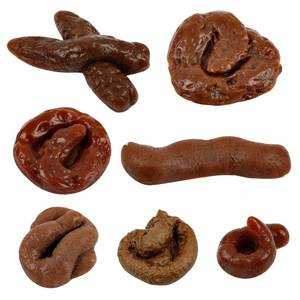 lot 1421 image: Chivao 7 Pieces Fake Poo Realistic Fake Turd Prank Lifelike Poo Toy Gags and Practical Joke Toys for April Fools Day Prank Party Supplies - Retail $9