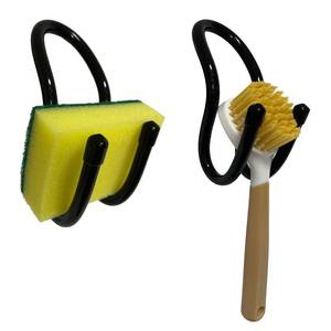 lot 1448 image: 2 Pack Hanging Rustproof Sink Caddy & Sponge Holder, Adjustable Kitchen Dish wand Sink Caddy Organizer for Sponge, Dish brush, Scrubber -Easy to clean and dry - No brush,No sponges - Retail $7