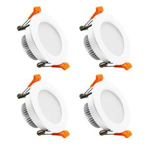 lot 1450 image: YGS-Tech 2 Inch LED Recessed Lighting, Dimmable Downlight 3W(35W Halogen Equivalent), CRI80, 5000K Daylight White Ceiling Light with LED Driver(4 Pack) - Retail $27
