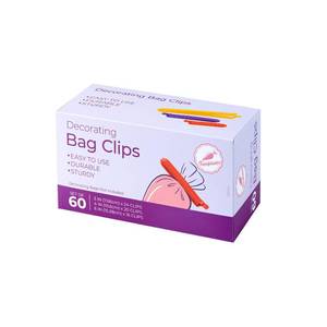 lot 1460 image: Keenpioneer DecoratingIcing Bag Sealing Clips, 60 Pack, Multipurpose for Food and Snack Storage, 3inch, 4inch and 6inch long - Retail $11