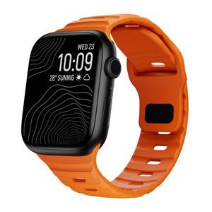 lot 1473 image: Soft Silicone Waterproof Strap Compatible with Apple Watch Ultra Band 49mm 46mm 45mm 44mm 42mm 41mm 40mm 38mm,Men Women Sport Bands for iWatch Series 10 9 8 7 6 5 4 3 2 1 SE Ultra (4244454649mm, Orange) - Retail $10