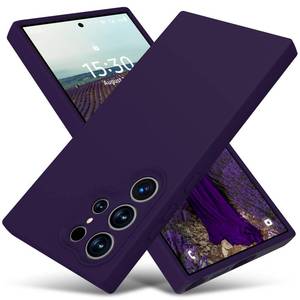 lot 1474 image: Varikke Compatible with Samsung Galaxy S24 Ultra Case, Liquid Silicone Upgrade Camera Protection Anti-Scratch Microfiber Lining Slim Soft Touch Gel Rubber Shockproof Phone Case 6.8, Dark Purple - Retail $19