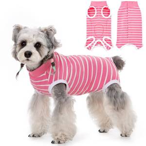 lot 1479 image: Coppthinktu Recovery Suit for Dogs Female Dog Onesie After Surgery Spay, Soft Surgical Pajamas Post-Op Bodysuits for Small Medium Puppy, Abdominal Wounds Prevent Licking Cone E-Collar Alternative Large  - Retail $14
