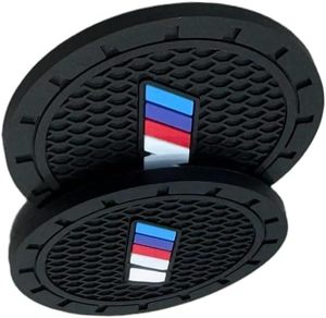 lot 1480 image: Car Cup Holder Coasters Fit for BMW M2 M3 M4 M5 M8 X3M X4M X5M X6M XM Accessories,Recessed Silicone Anti Slip Cup Holder Coaster Interior Accessories 2.75in 2Pack - Retail $10