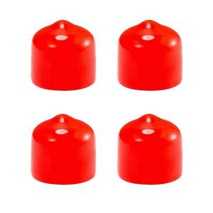lot 1491 image: YAFIYGI Rubber Pipe Cap End Caps 2 Inch Round Black Vinyl Covers Pack of 4 Hardware Plugs for Pipes Dock Poles PVC Flexible Push On Design Metal Tubing Post Rubber Cover Snug Fit 1 Deep(Red) - Retail $7