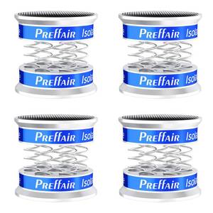 lot 1513 image: Preffair 4 Pcs HiFi Audio Isolation Feet Aluminum Adjustable Spring Speaker Spikes Anti Vibration Feet for Turntable Record Player Shock Absorber Mat LP Vinyl Shockproof Base Pad Turntable Damper - Retail $30